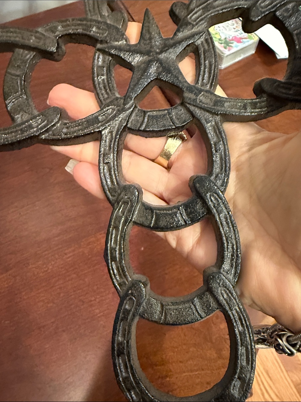 Horse Shoe Cross Wall Art - Picture 6 of 7